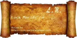 Lock Marióra névjegykártya